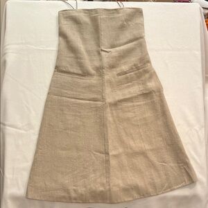 Strapless linen dress by COS.  Size 12.